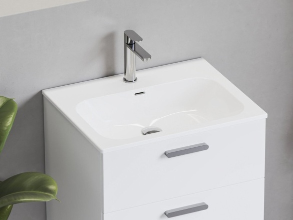 Ravak Umyvadlo Chrome Slim 70 keramické, s otvorem pro baterii, s přepadem, bílá