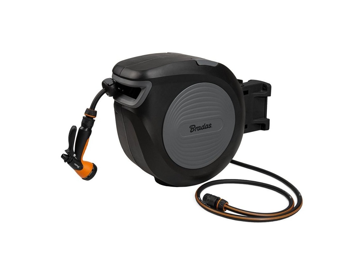 Bradas Samonavíjecí buben s hadicí Bradas Black Line 1/2 - 20m a příslušenstvím
