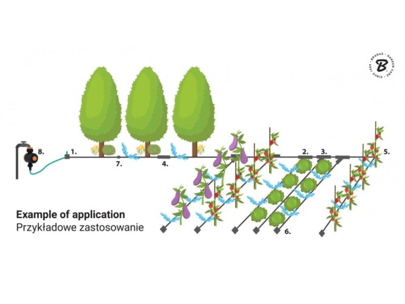 Bradas Kapková závlaha Bradas WATER FLOW DRIP - 50 m s časovačem