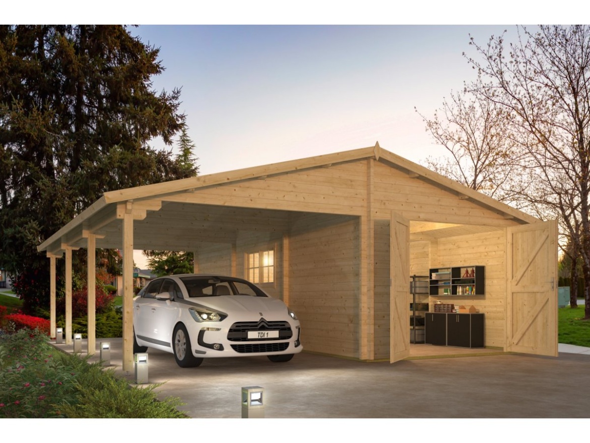 Tuindeco Berggren Garage-carport | 58mm | untreated