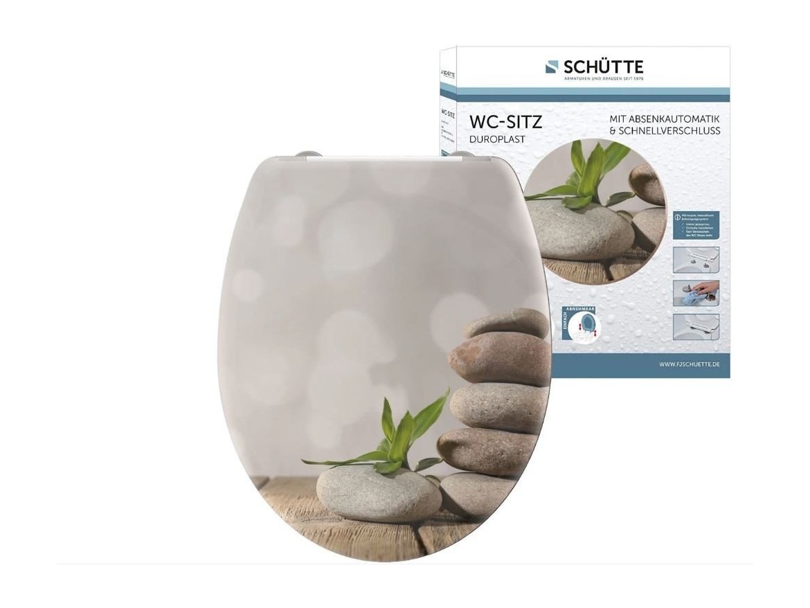 WC sedátka, záchodová prkna Schütte STONE PYRAMID| Duroplast, Soft Close