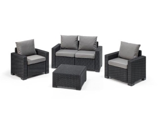 Sestavy –  Keter Zahradní set  California 2+2+1 grafitový