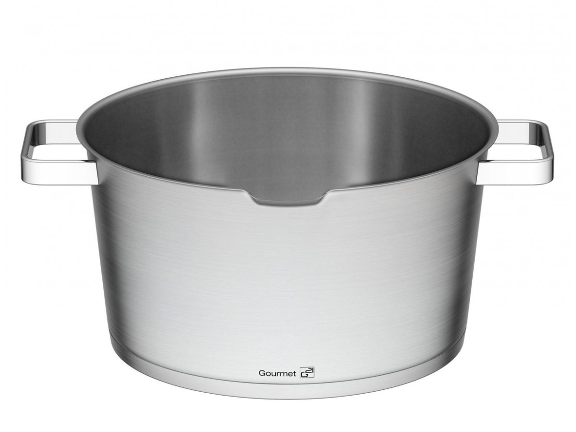 G21 Hrnec  Gourmet Magic s cedníkem 28 cm s poklicí nerez