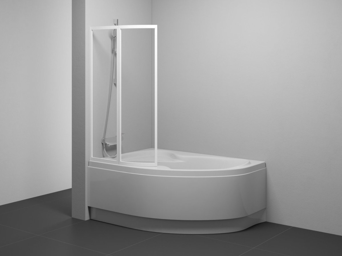 Ravak VSK2 Rosa 140 P, biela+transparent