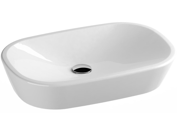 Ravak Umývadlo Ceramic O 60, bez otvoru pre batériu, bez prepadu, biela