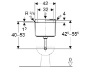 Geberit Nádržka ke klozetu AP112, boční nebo vzadu uprostřed napouštění,  136.230.11.1