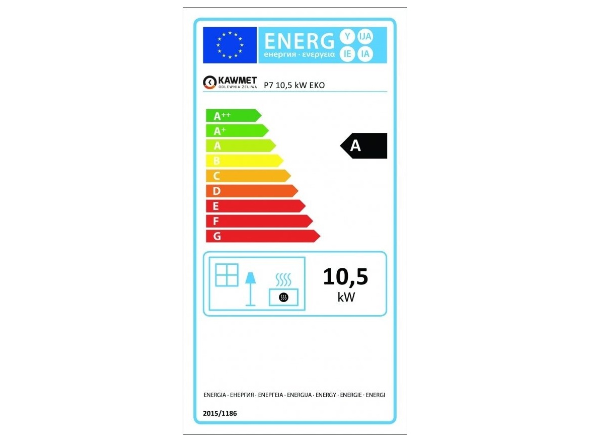 Kawmet Litinová krbová kamna P7 PB s varnými plotnami - 10,5 kW ECO
