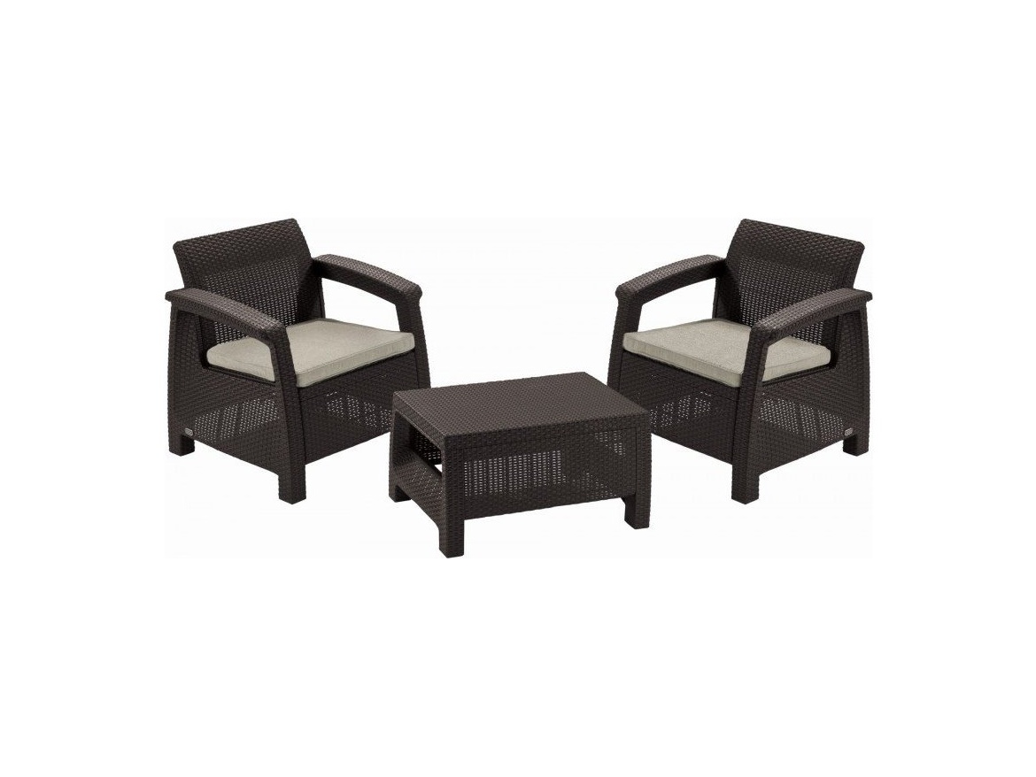 Keter Allibert Corfu Weekend 2+1 hnědá / béžová