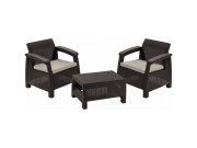 Keter Allibert Corfu Weekend 2+1 hnědá / béžová