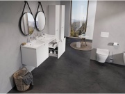 Ravak SD Classic II 130, biela/šedá