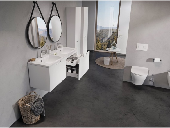 Ravak SD Classic II 130 skříňka pod dvojumyvadlo bílá/šedá