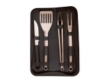 4 darabos prémium rozsdamentes acél grillezőeszköz-készlet Riwall PRO RBBQ 4B SET