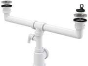 Alcadrain Dřezový sifon A449P s výpustí 70 mm, odpad 40/50 mm, s přípojkou,  A449P-DN50/40