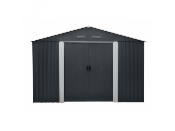 Zahradní domek kovový 3 x 3,7 m se sedlovou střechou antracit Riwall PRO RMSA 12x10 Anthracite