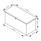 G21 Zahradní box  Denver 400 L, antracitový plechový