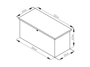 G21 Zahradní box  Denver 400 L, antracitový plechový