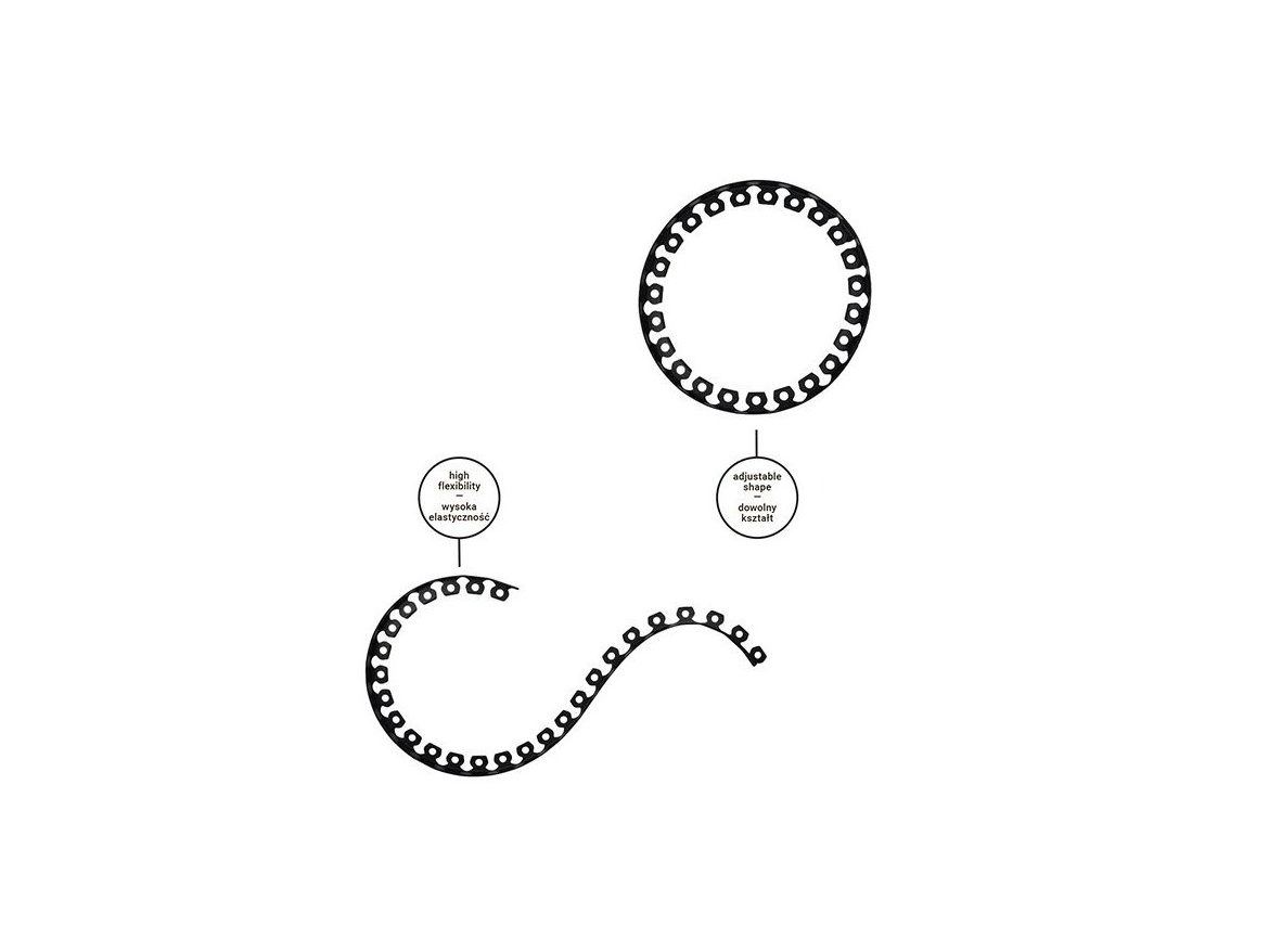 Bradas Obruba trávníku  Easy Border 10 m, výška 40 mm - černá