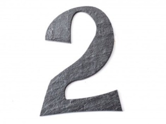 Házszámok –  Nalepovací domovní číslo 2 břidlice