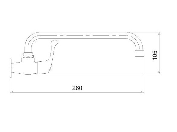 Novaservis Umyvadlová baterie Titania Iris, chrom, nástěnná,  92008,0