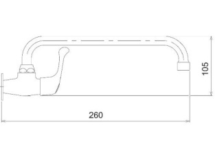 Vodovodní baterie –  Novaservis Umyvadlová baterie Titania Iris, chrom, nástěnná,  92008,0