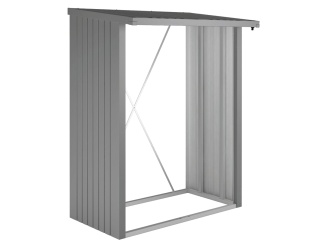 Dřevníky –  WoodStock, 300,7 x 102 x 199, sivý kremeň metalická