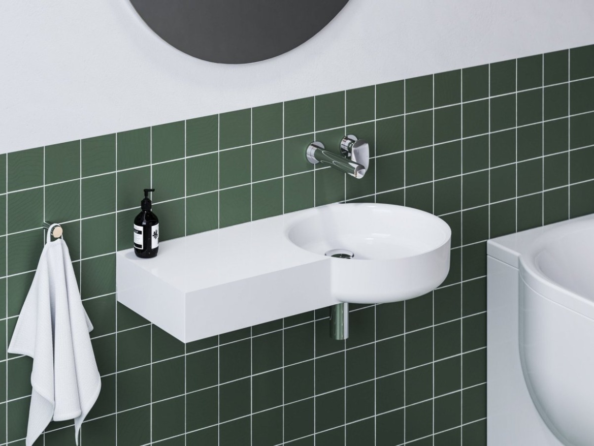 Ravak Umývadlo ARC 83/43 P, bez otvoru pre batériu, bez prepadu