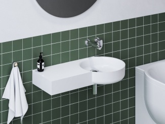 Sanitárna keramika –  Ravak Umyvadlo ARC 83/43 P, bez otvoru pro baterii, bez přepadu