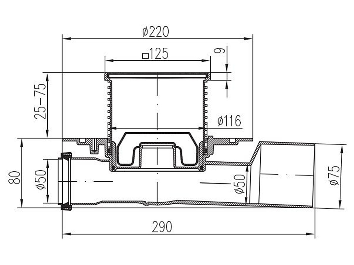 Chuděj Neptun PVP 50/75 (univerzální, průběžná)