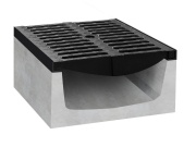 Betonový žlab s litinovou mříží Gutta D400