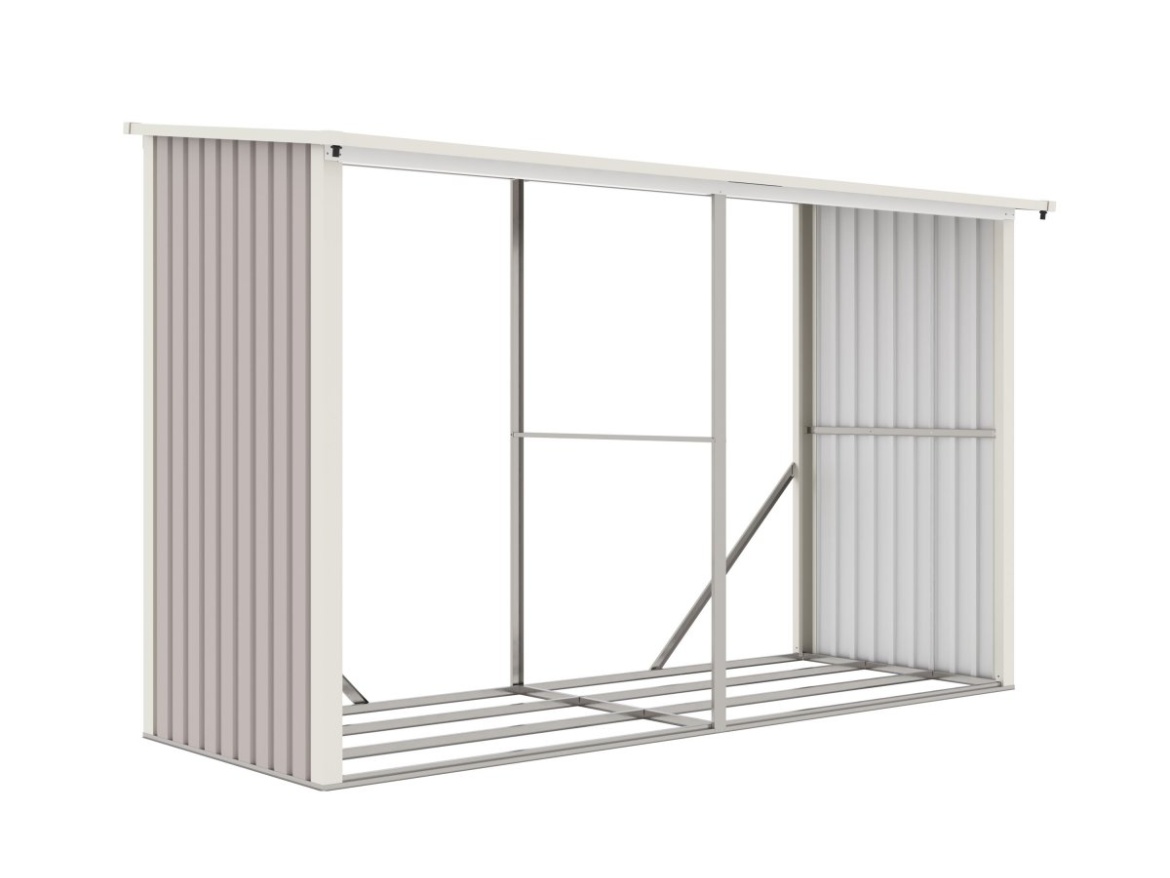 G21 Přístřešek na dřevo  WOH 682 - 302 x 119 cm, šedý
