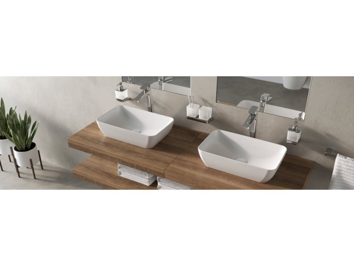 Ravak TD F 015.20BL Umývadlová batéria 334 mm bez odtokovej armatúry, čierna