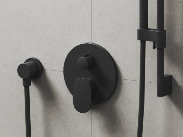 Ravak SG 065.20BLM.O2.RB072 Podomietková batéria 2-cestná pre R-box, čierna matná