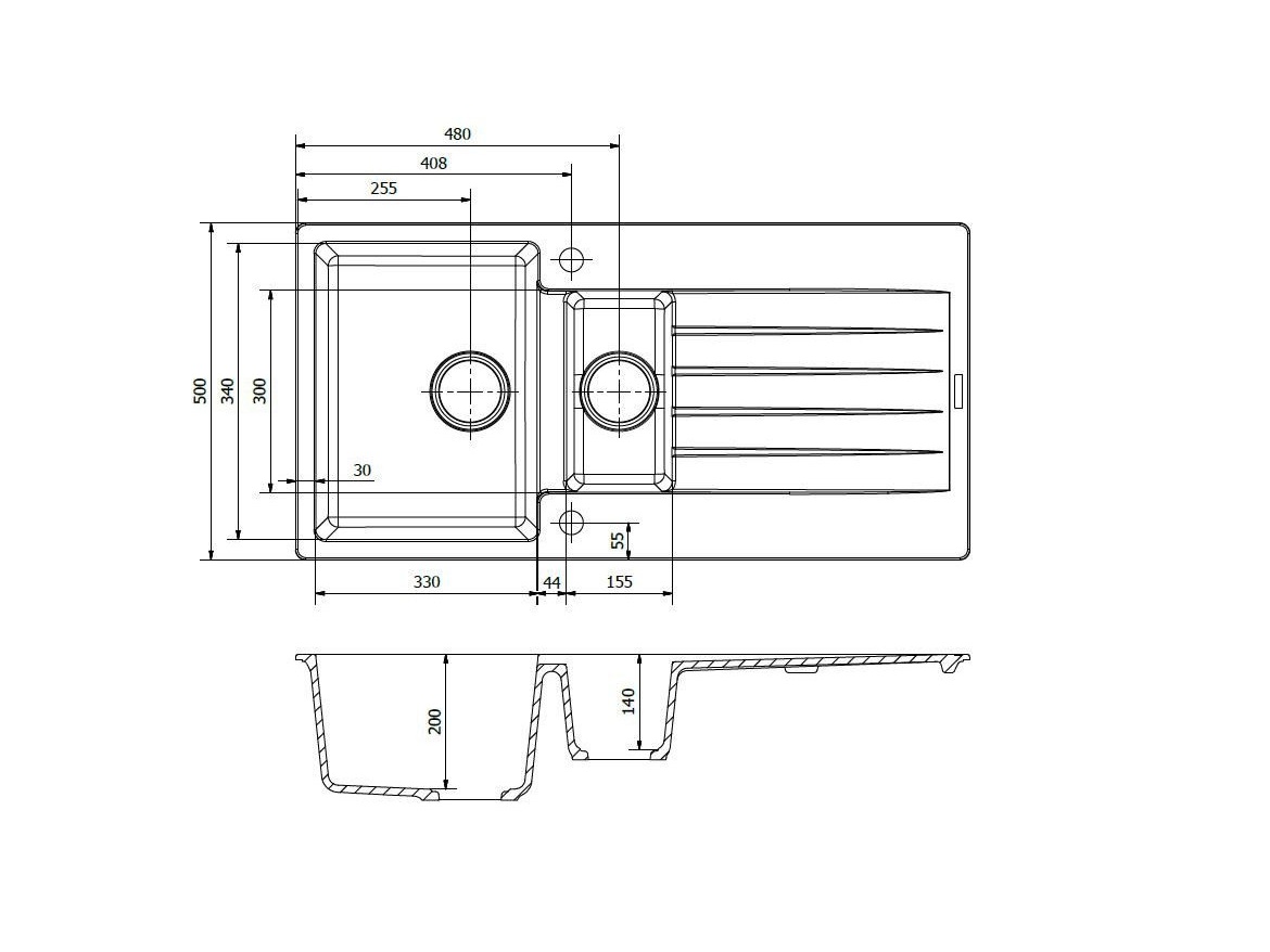 Kuchyňské dřezy Reginox Harlem 1000.10