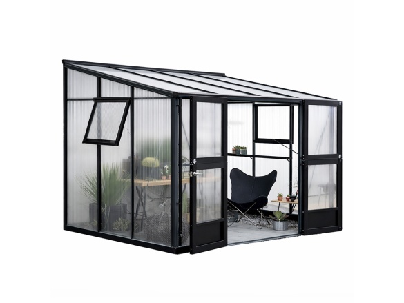 Skleníky k stene z polykarbonátu