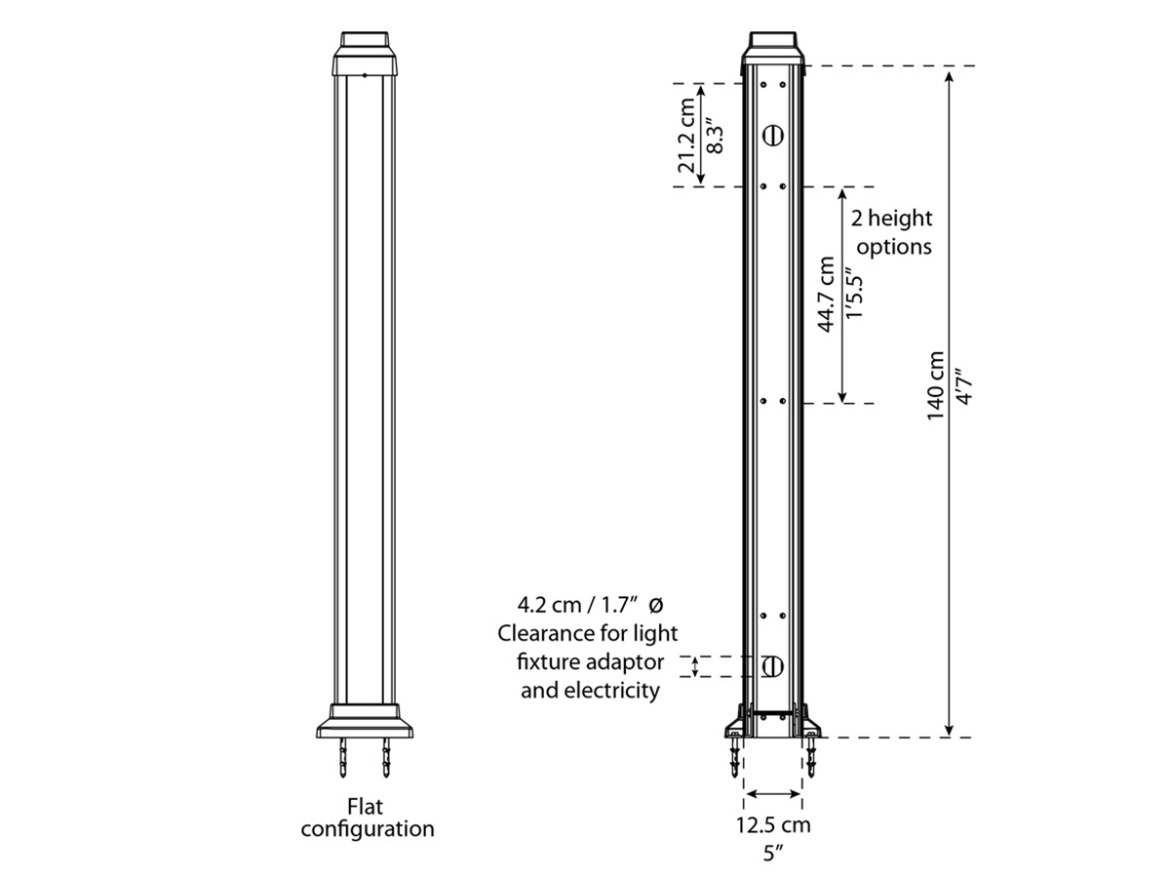 Přídavné nohy Palram Arcadia