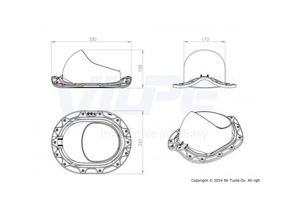Vilpe Průchodový prvek pro vlnitou plechovou krytinu