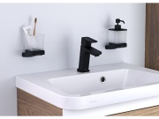 Ravak TD F 014.20BLM Umyvadlová stojánková baterie 172 mm bez výpusti, černá matná