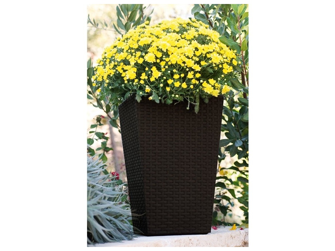 Keter Květináč Rattan Planter M - hnědý