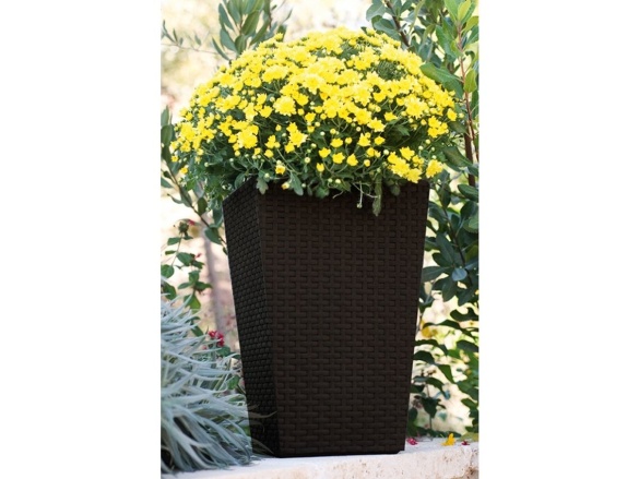 Keter Květináč Rattan Planter M - hnědý