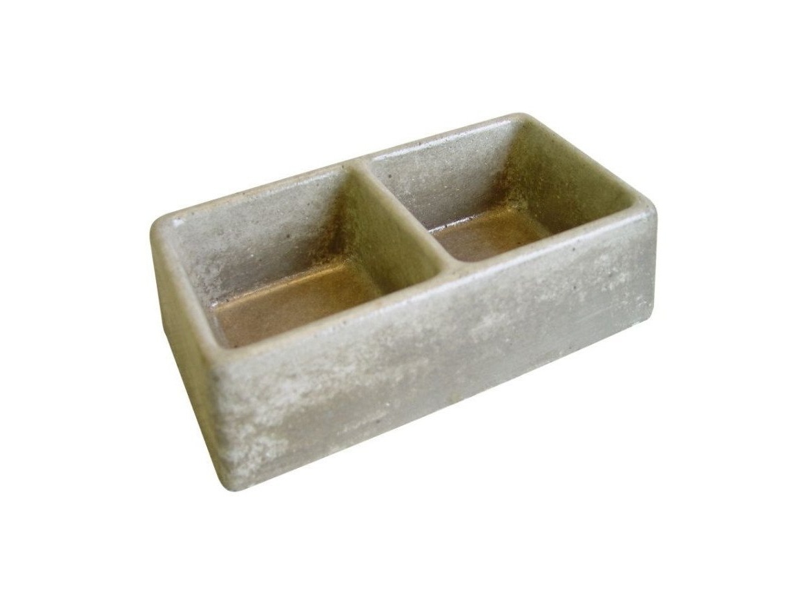 Scobax Krmítko betonové, hranaté půlené, 25x14x7.5cm