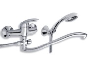 Novaservis Umyvadlová paneláková baterie Metalia 55 150 mm, chrom, nástěnná, s příslušenstvím,  55032,0