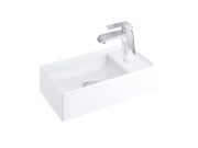 Ravak Umývátko Veda Slim 40, s otvorem pro baterii, bez přepadu, antracit