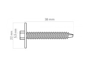 Strešná nerezová skrutka Gutta A2 bimetal