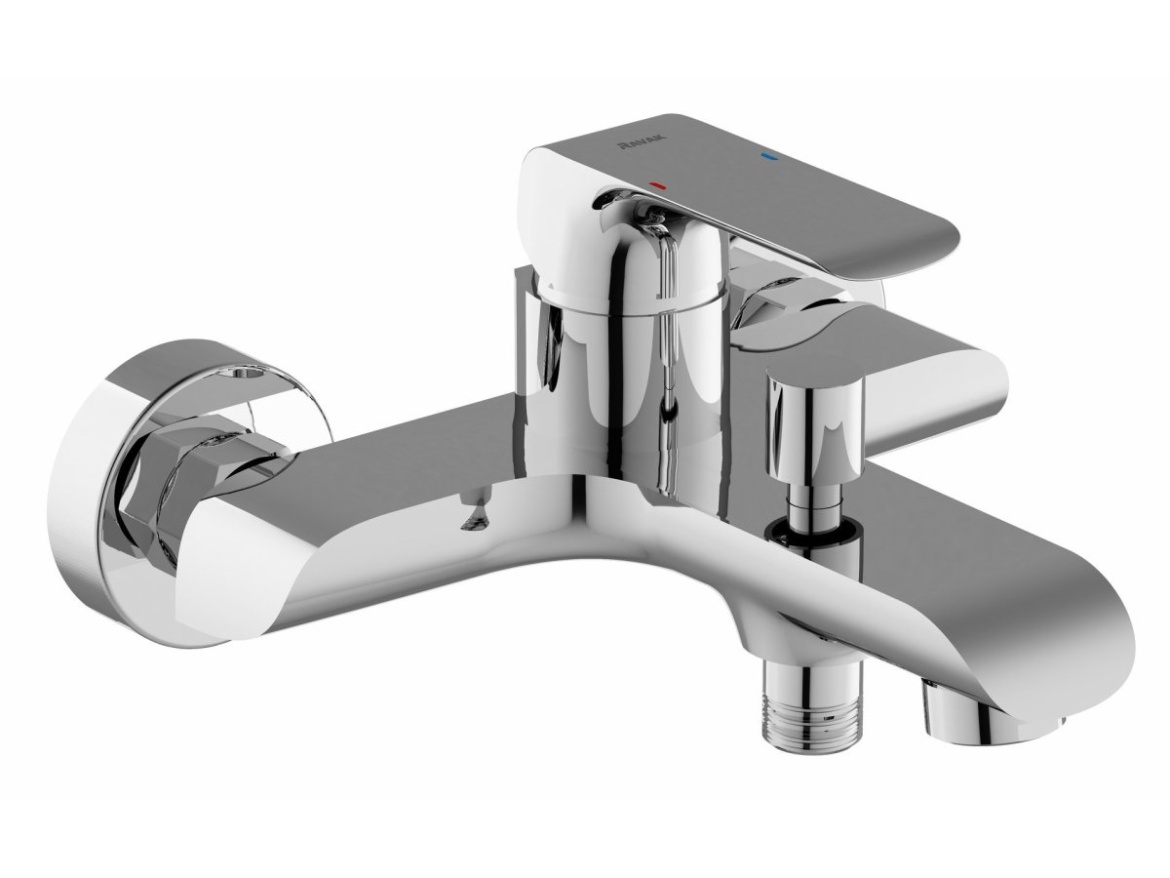 Ravak FL 022.20BLM Vaňová nástenná batéria bez sprchového setu, čierna matná