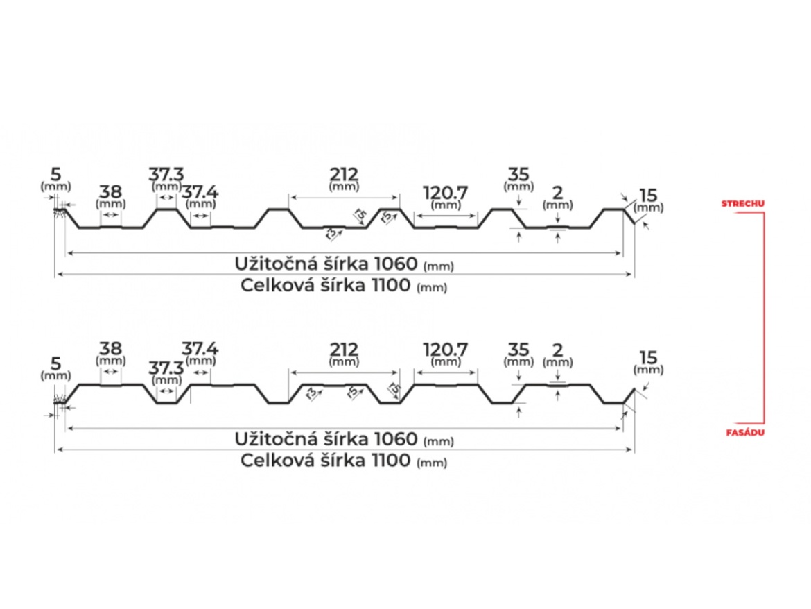 Trapézový plech Bilka T35