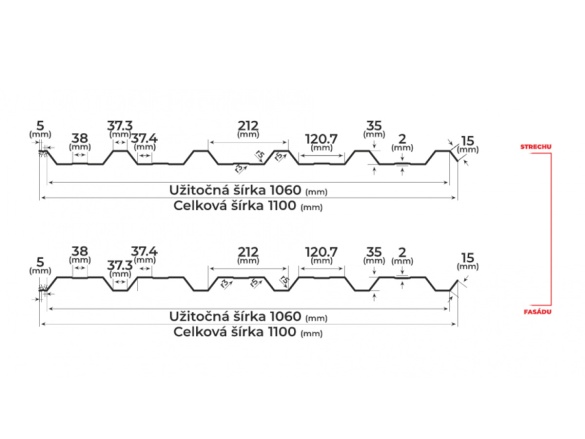 Trapézový plech Bilka T35