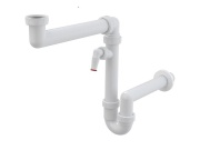 Alcadrain Dřezový sifon A872P bez výpusti G 6/4", odpad 40 mm, s přípojkou,  A872P