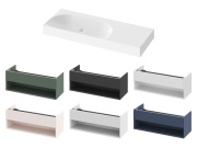 Ravak Umyvadlo Lite 120/80 L, bez otvoru pro baterii, bez přepadu