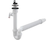 Alcadrain Dřezový sifon A830 s výpustí 70 mm, odpad 50/40 mm, s přípojkou,  A830-DN50/40