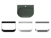 Ravak Umývadlo Yard 60, s otvorom pre batériu, bez prepadu, antracit